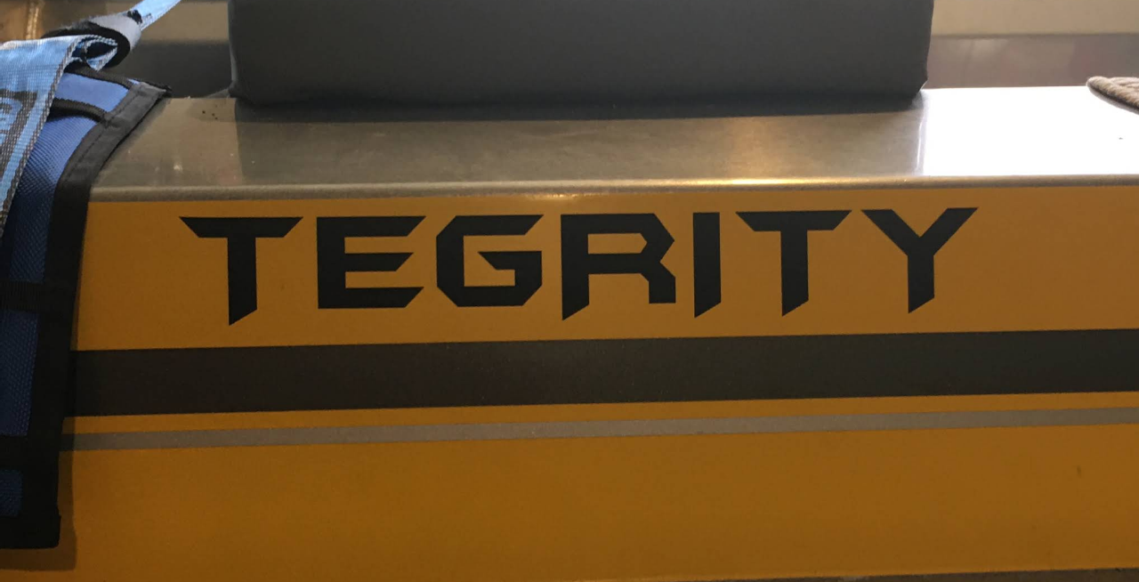Tegrity boat name stickers — custom boat stickers on vessel hull
