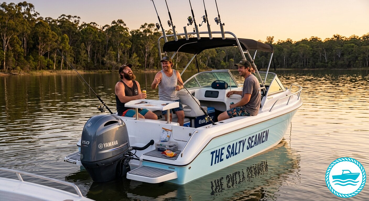 Salty Seaman Boat Name Sticker