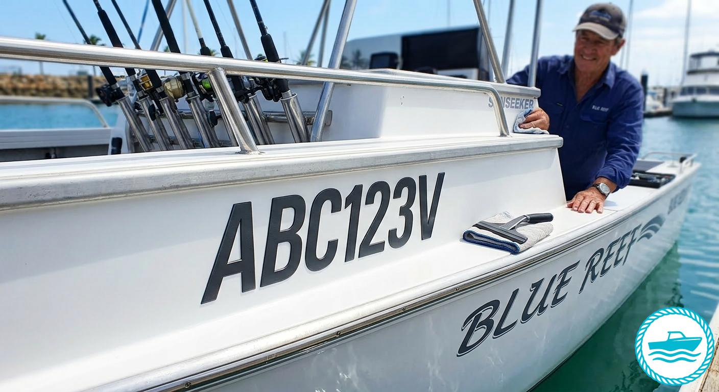 replaced boat rego sticker