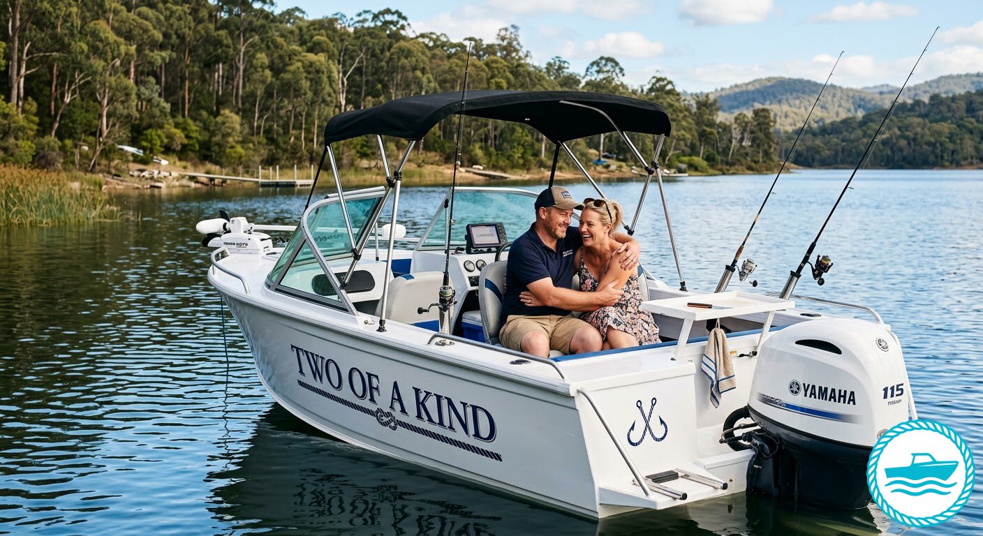 Two of a Kind Boat Name Sticker