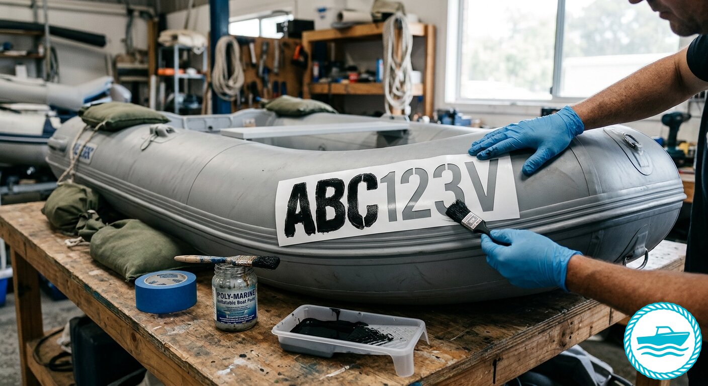 inflatable boat rego sticker stnecil