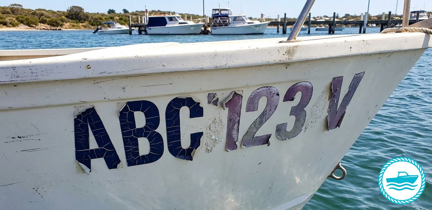 cracked boat rego sticker