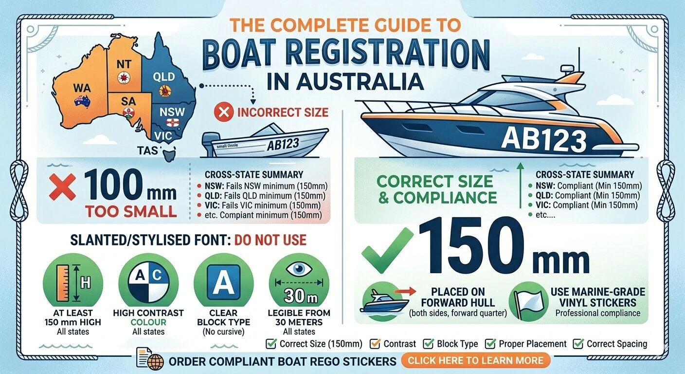 Boat Rego Sizing Guide